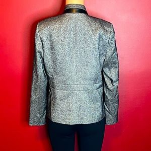 Anne Klein Blazer trimmed in faux leather. Size M